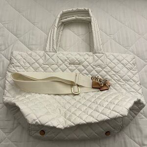 White Quilted Tote Bag